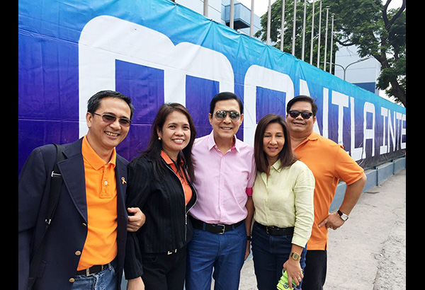 EPCALM’s Justice Demerre, Dr. Erlyn Demerre and Mitch Duran with Tirso Cruz III and his wife Lynn (third and second from right, respectively)